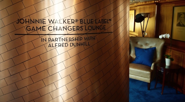 Johnnie Walker Voyager Odyssey Worldwide pop-up brand experience design by Studio Königshausen. We altered the 57-meter-long sailing yacht to an actual Johnny Walker experience. The Voyager contains four areas for guest use. These include the Voyager Sundeck entertainment and bar, Odyssey Reception area, Johnnie Walker Blue Label Game Changers Lounge and Around the World suite.